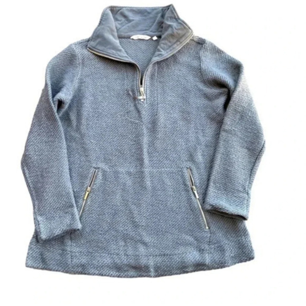 Soft Surroundings gray pullover knit sweater size Small EUC